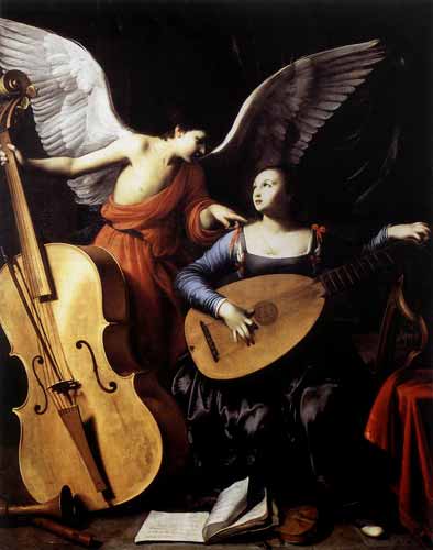 Carlo Saraceni «Santa Cecilia e l�Angelo» (1610 ca.)